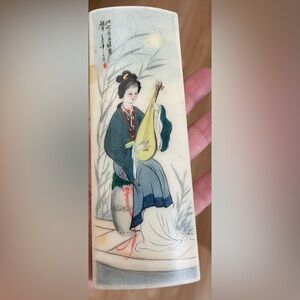 Vintage Lillian Vernon Paper weight Geisha decor 6” Stone